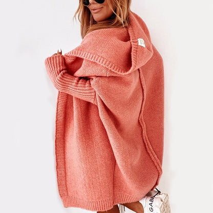 Women's hooded knit cardigan | Casual fit