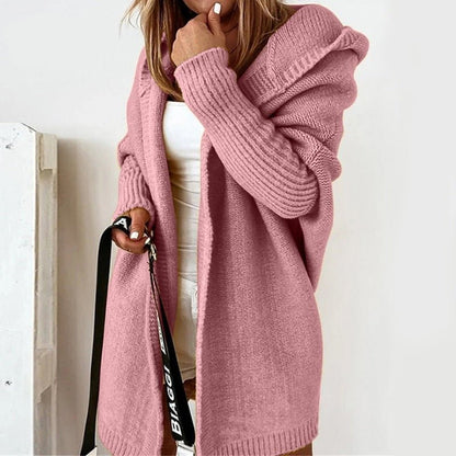 Women's hooded knit cardigan | Casual fit