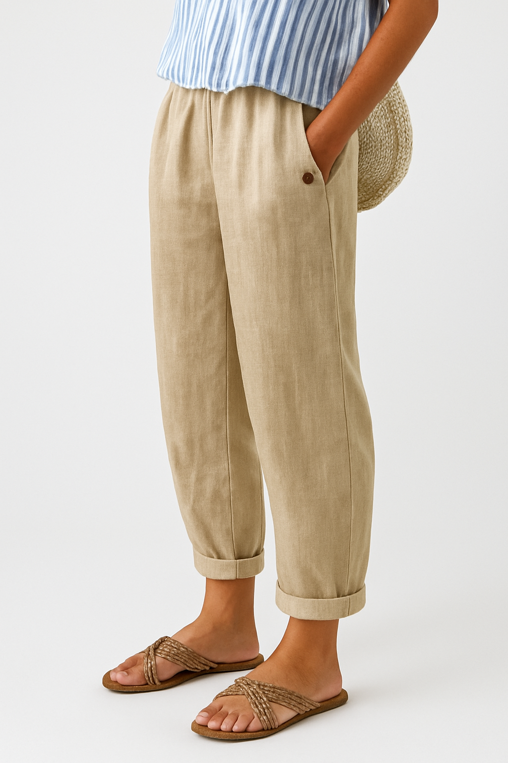 Wanda | Fashionable Trousers With Pocket Detail - Olytrend