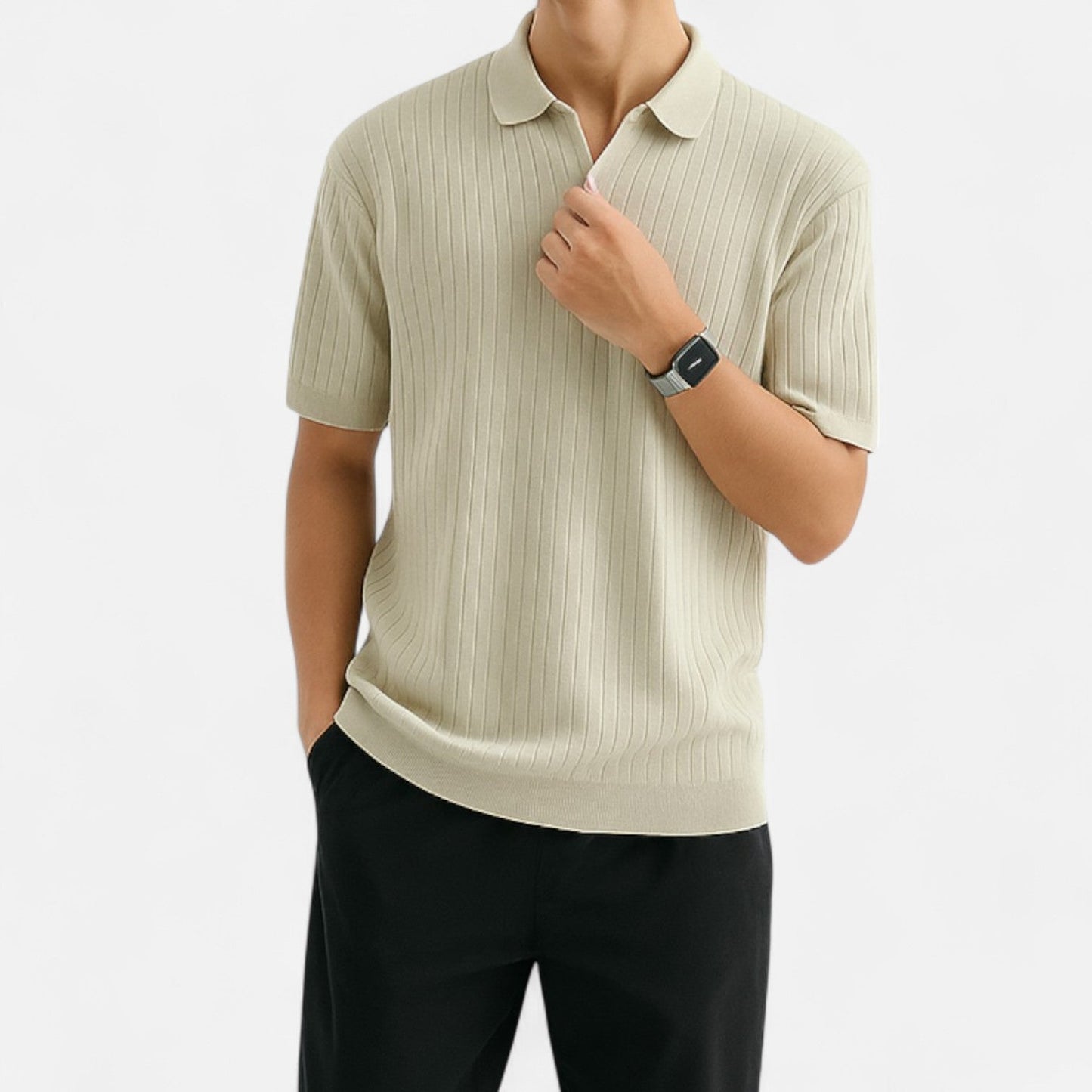 Ancient World | Silk Polo for Men – Breathable Short Sleeves for Summer Elegance