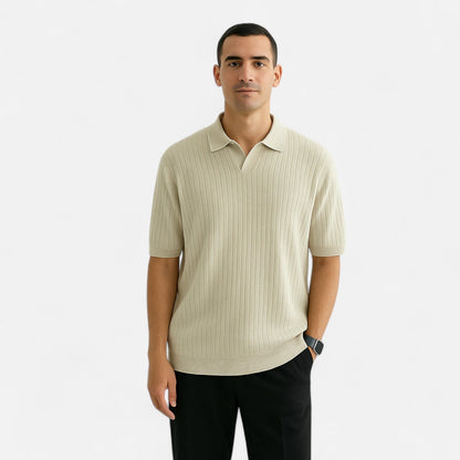 Ancient World | Silk Polo for Men – Breathable Short Sleeves for Summer Elegance