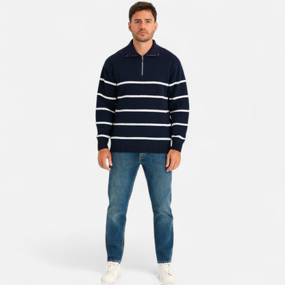 Ancient World | Men's Retro Half-Zip Sweater – Vintage Heritage, Modern Refinement