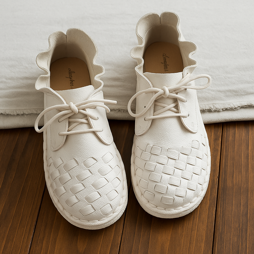 Vintage Boho Chic Leather Flat Shoes