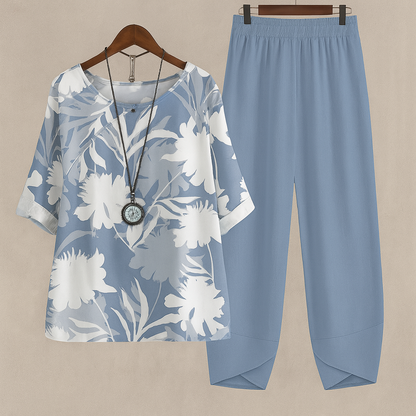 Beautiful Floral 2 Piece Outfit Set