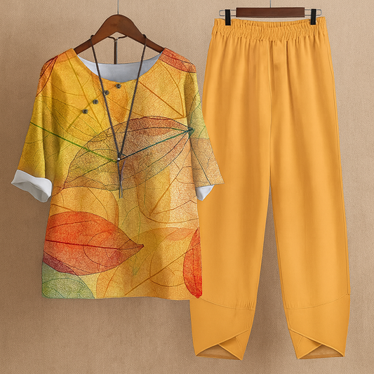 Beautiful Floral 2 Piece Outfit Set - Olytrend