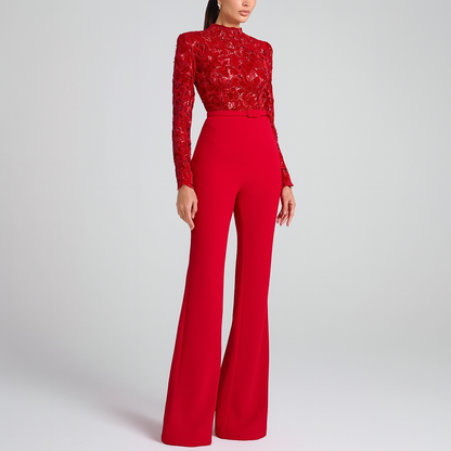 Beautiful Embroidered Lace Jumpsuit for Women