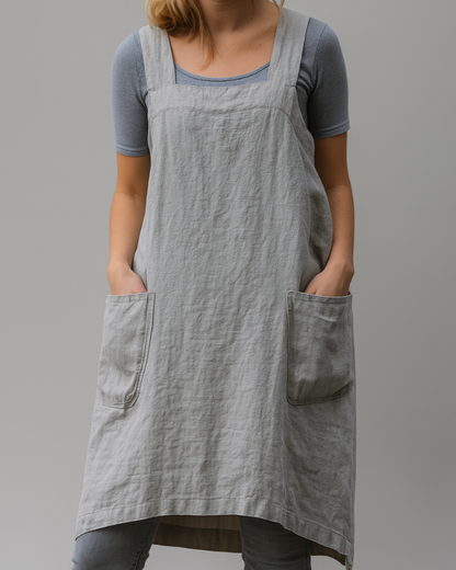 Casual Summer Dress with Pockets and Cotton Linen Blend