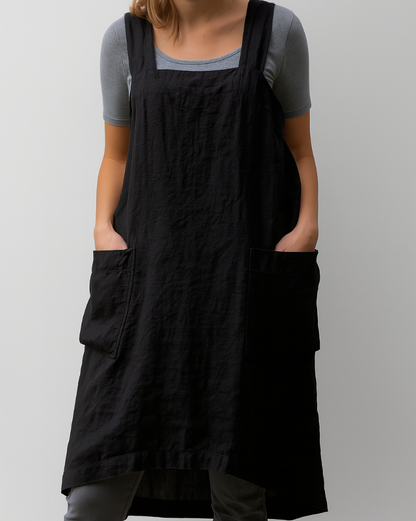 Casual Summer Dress with Pockets and Cotton Linen Blend