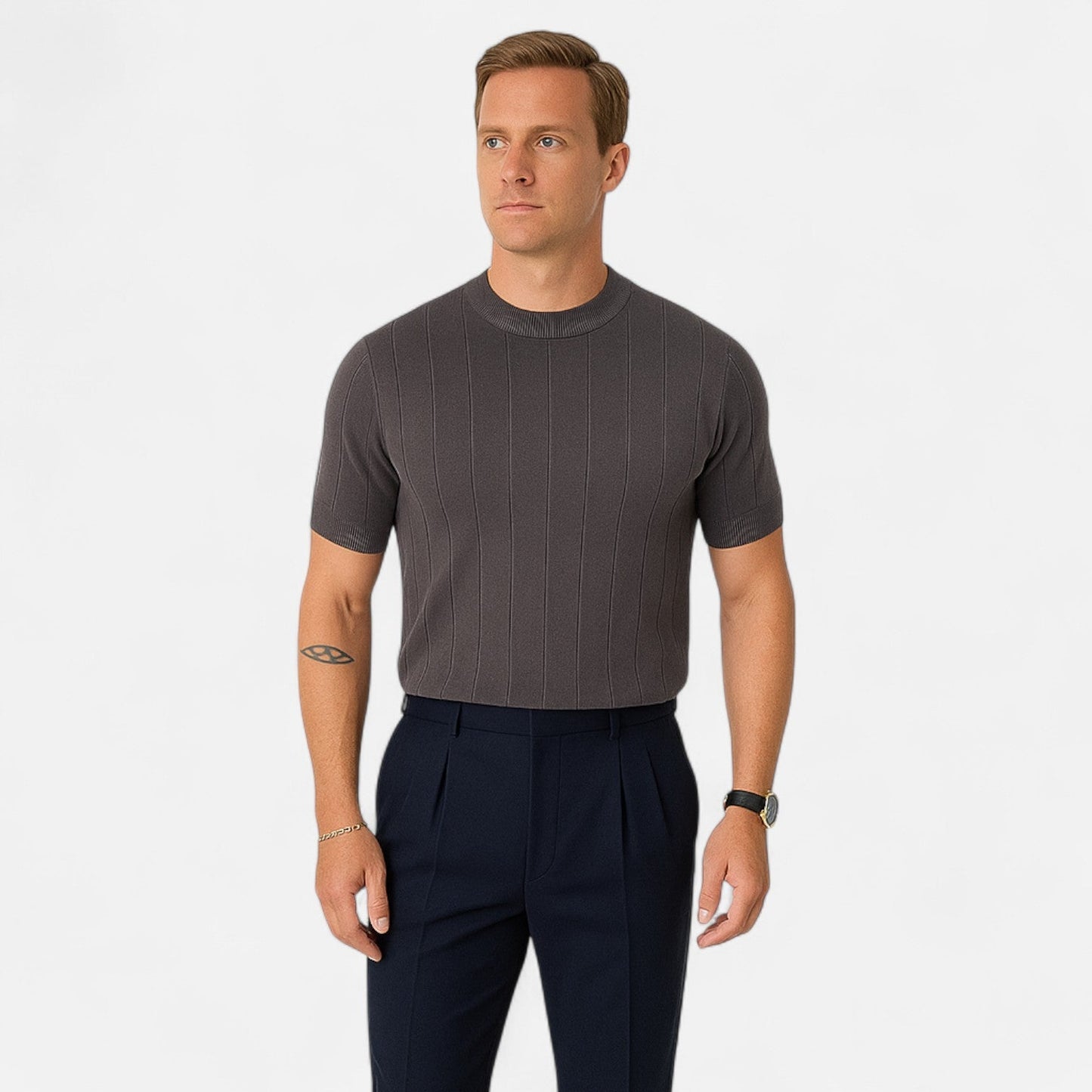 Ancient World | Men's Short Sleeve Summer Polo – Silent Luxury and Timeless Aesthetic "Old Money"