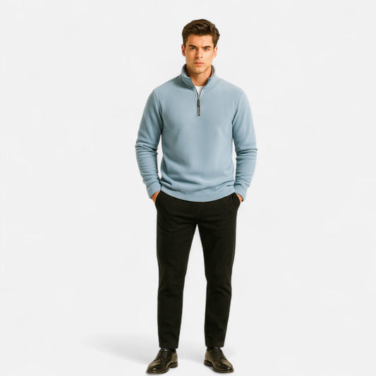 Ancient World | Men's Premium Half-Zip High Collar Fleece Sweater
