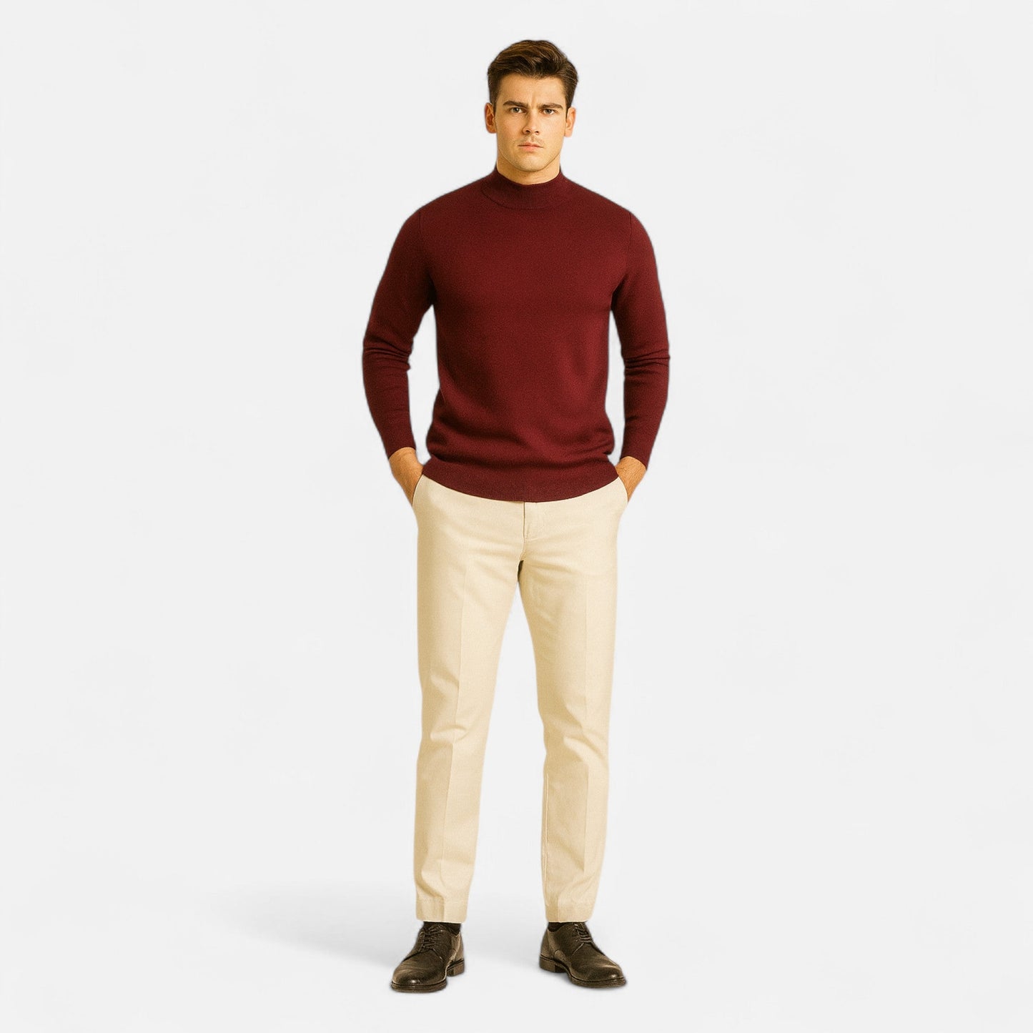 Ancient World | Men's Classic Comfort Round Neck Knit Sweater