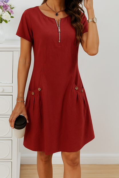 Women's Casual Sundress with Buttons