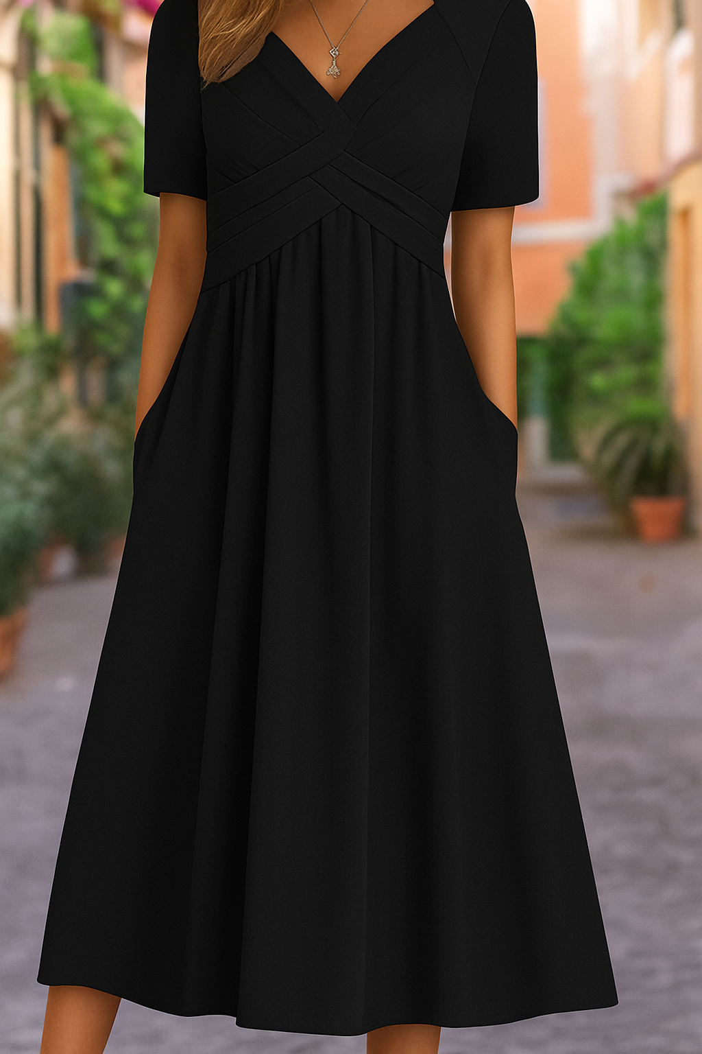 Casual Cap Sleeve Summer Dress