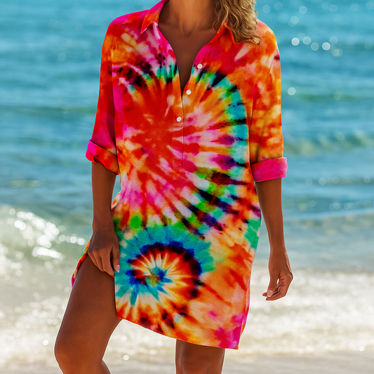 Casual Summer Floral Mini Sundress - Olytrend