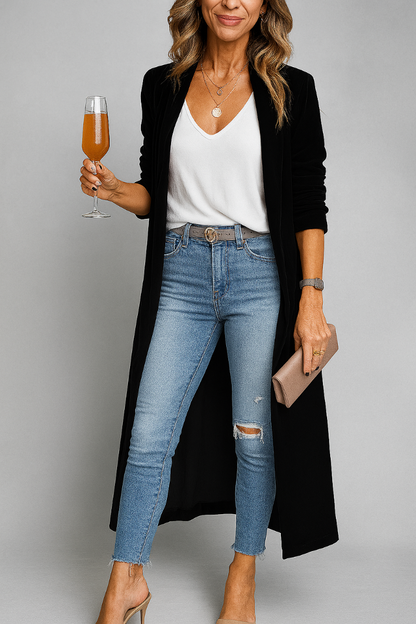 Women's Oversized Open Front Cardigan