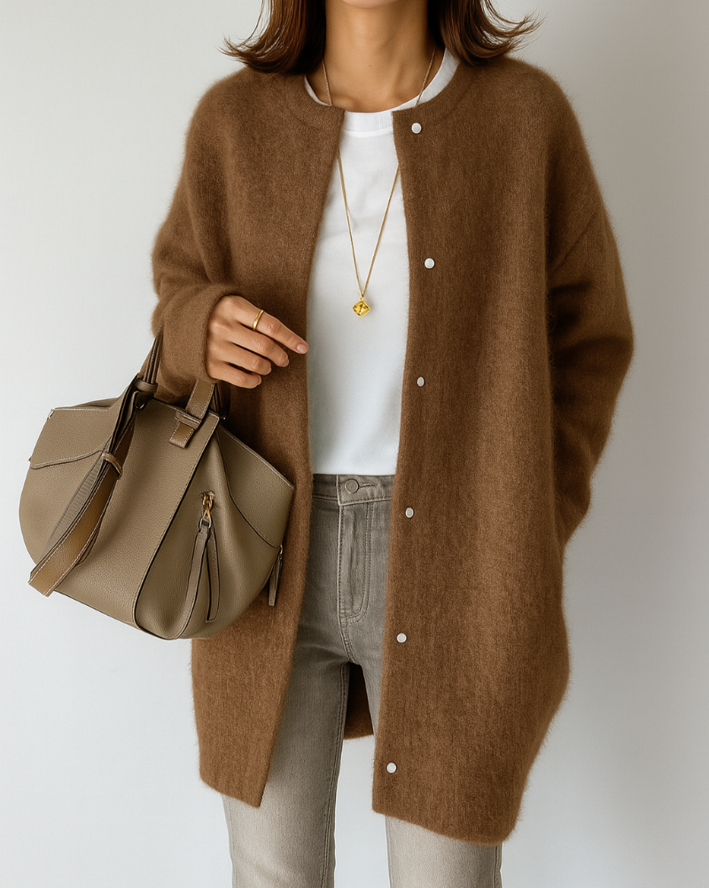 Women's Warm Simple Cable Knit Jacket