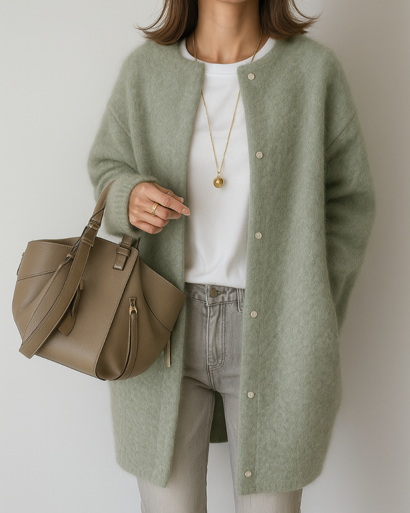 Women's Warm Simple Cable Knit Jacket