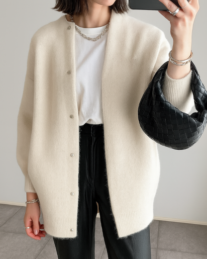 Women's Warm Simple Cable Knit Jacket