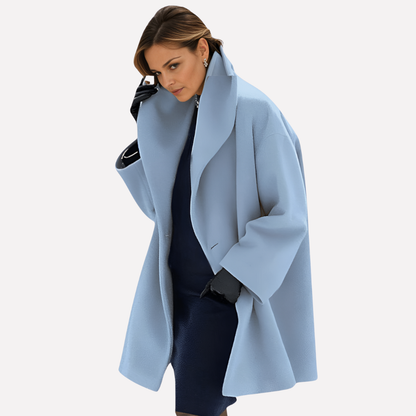 Women's Oversized Open Front Jacket - Olytrend