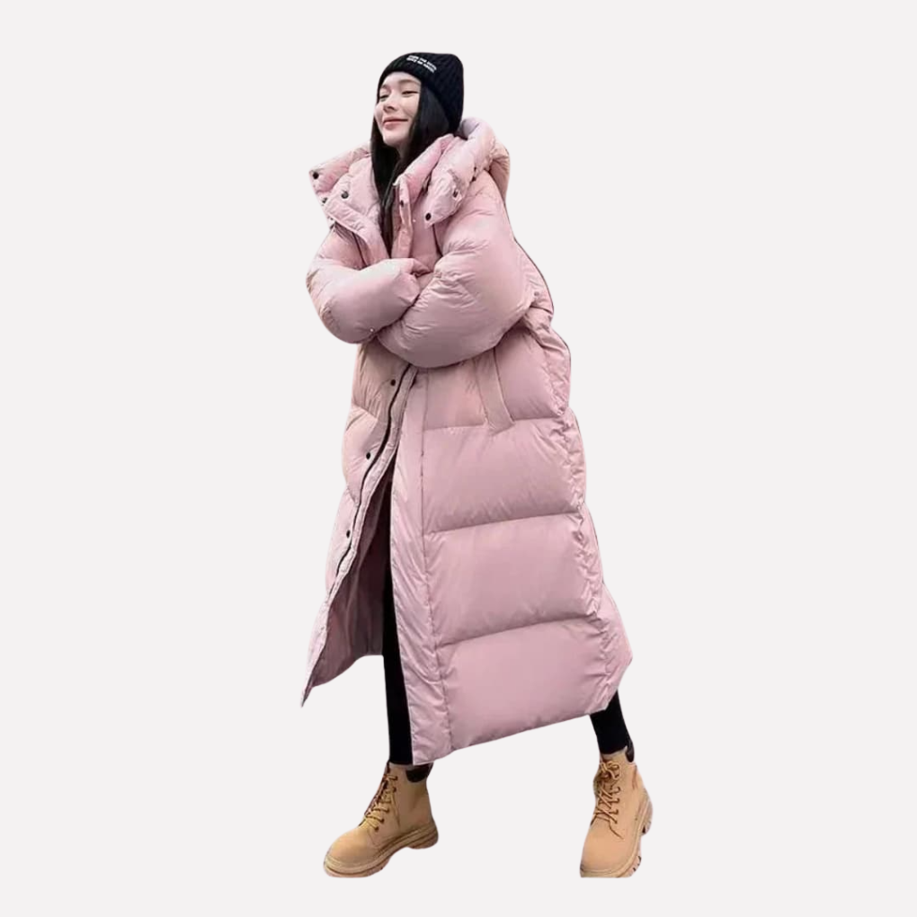 Warm Women's Down Parka Coat with Hood
