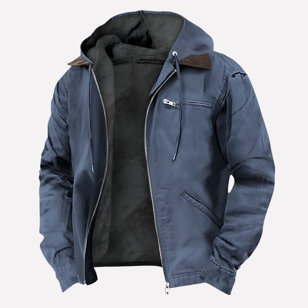 Waterproof Mens Hoodie Jacket with Zip Pockets