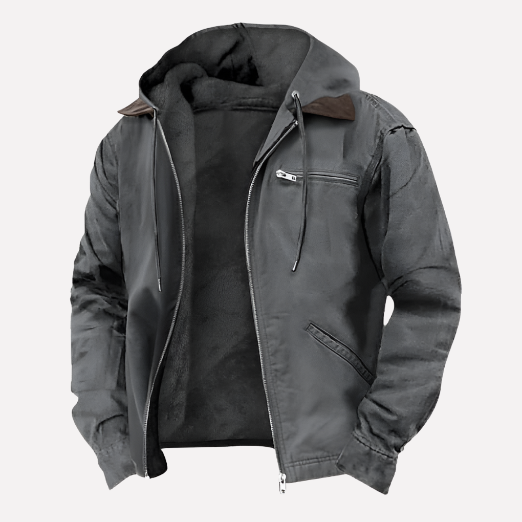 Waterproof Mens Hoodie Jacket with Zip Pockets