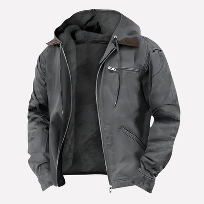 Waterproof Mens Hoodie Jacket with Zip Pockets