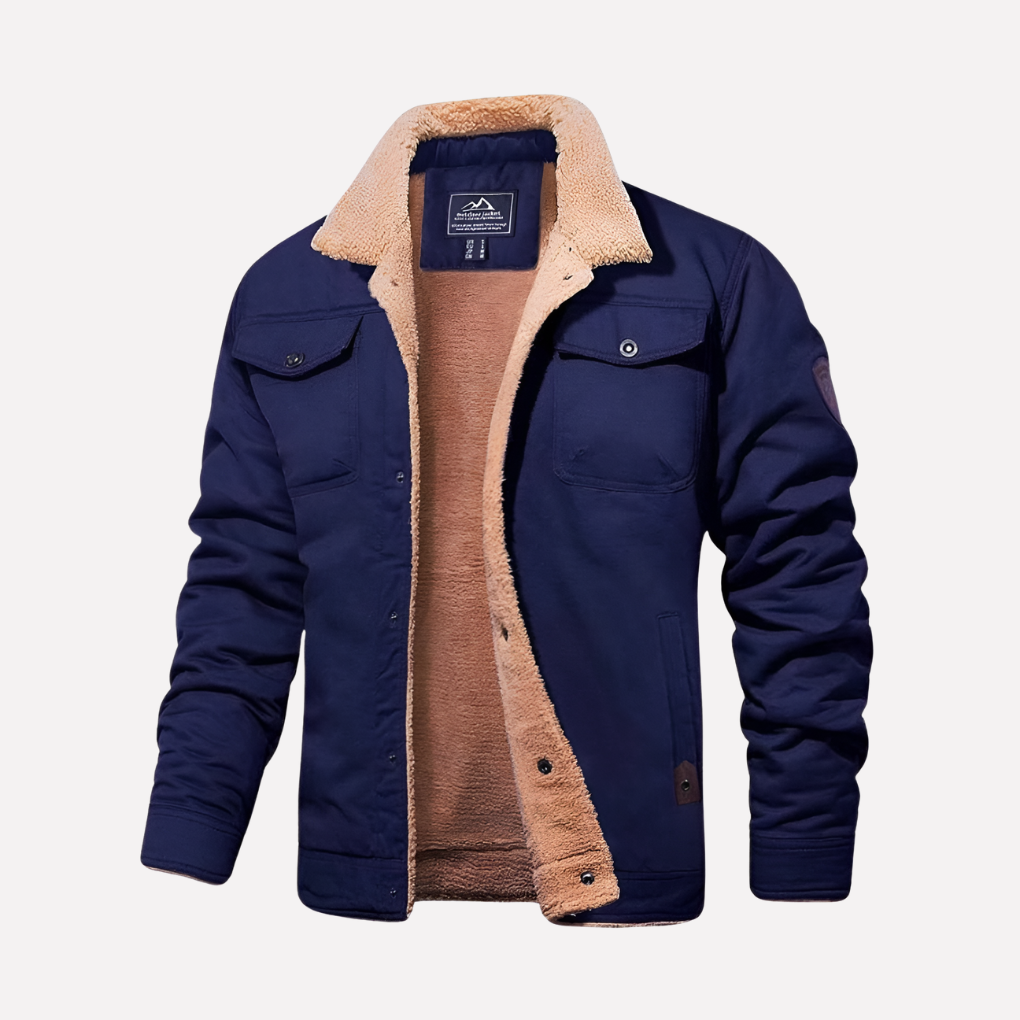 Warm Fleece Lined Mens Coat - Olytrend