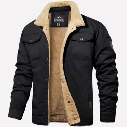 Warm Fleece Lined Mens Coat