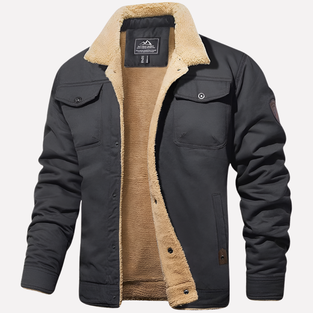 Warm Fleece Lined Mens Coat