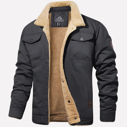 Warm Fleece Lined Mens Coat