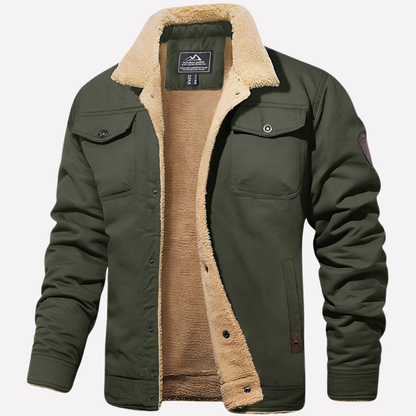 Warm Fleece Lined Mens Coat
