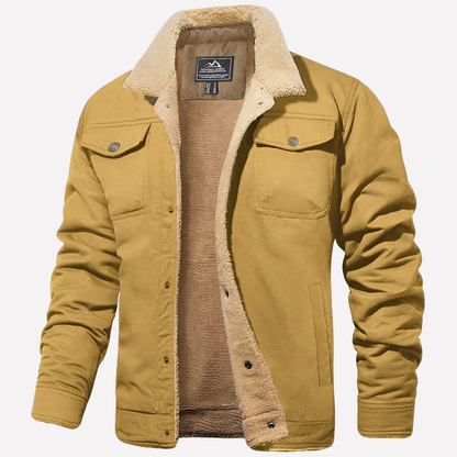 Warm Fleece Lined Mens Coat