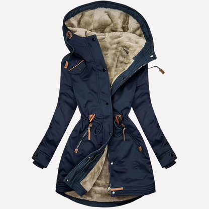 Warm Waterproof Ladies Coat with Fleece Lining