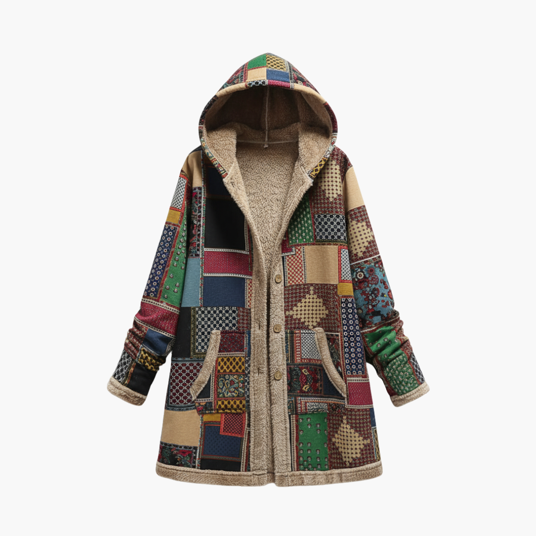 Warm Quilted Parka with Fleece Lining and Hood - Olytrend