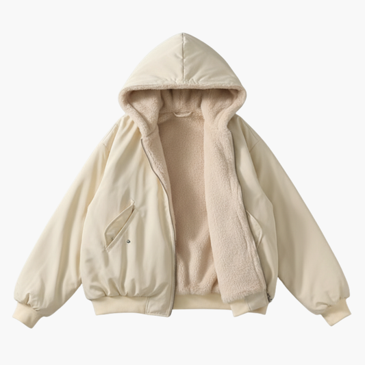 Versatile Double Sided Zip Up Hooded Jacket - Olytrend