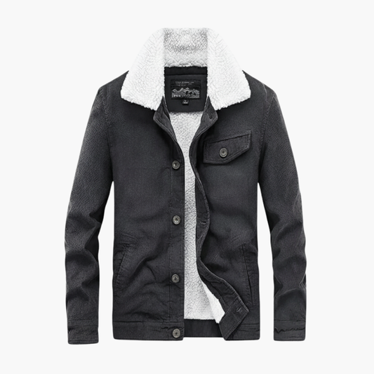 Warm Men's Sherpa Lined Button Jacket - Olytrend