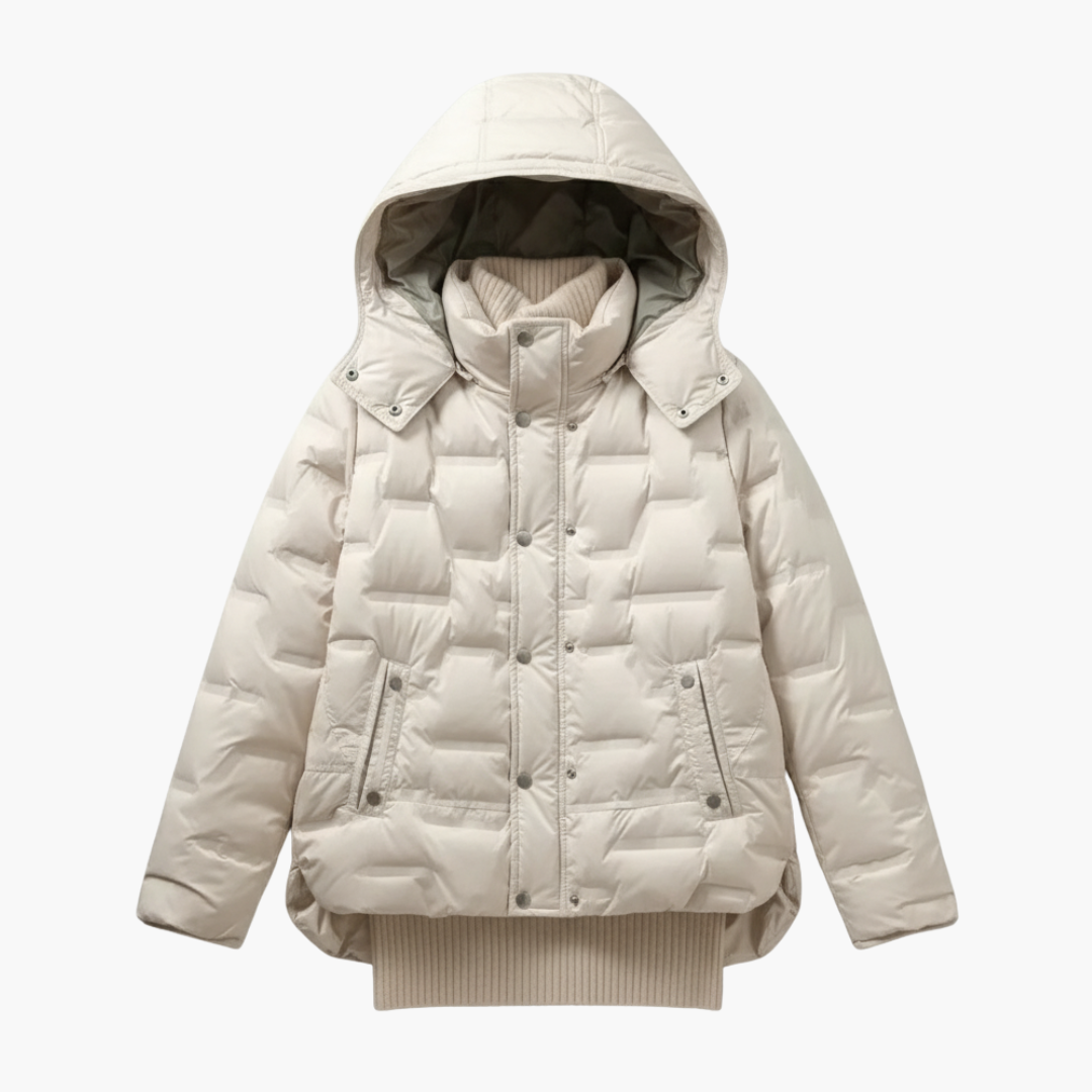 Warm Women's Quilted Hooded Parka Jacket - Olytrend