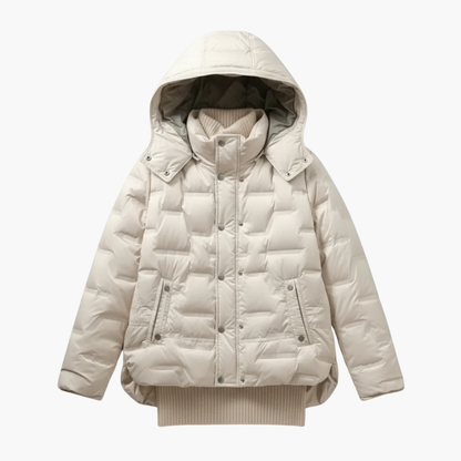 Warm Women's Quilted Hooded Parka Jacket - Olytrend