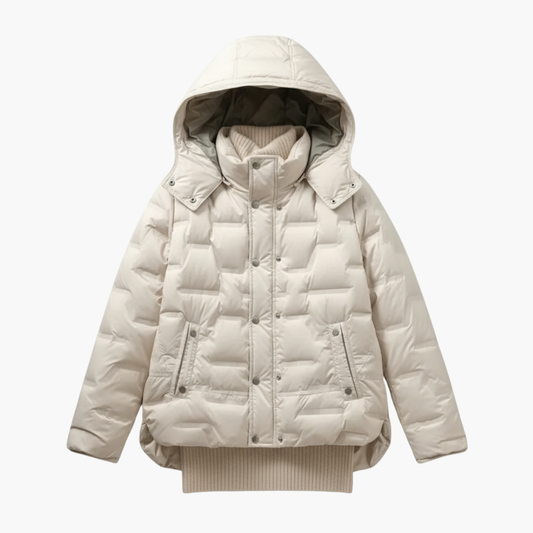 Warm Women's Quilted Hooded Parka Jacket - Olytrend