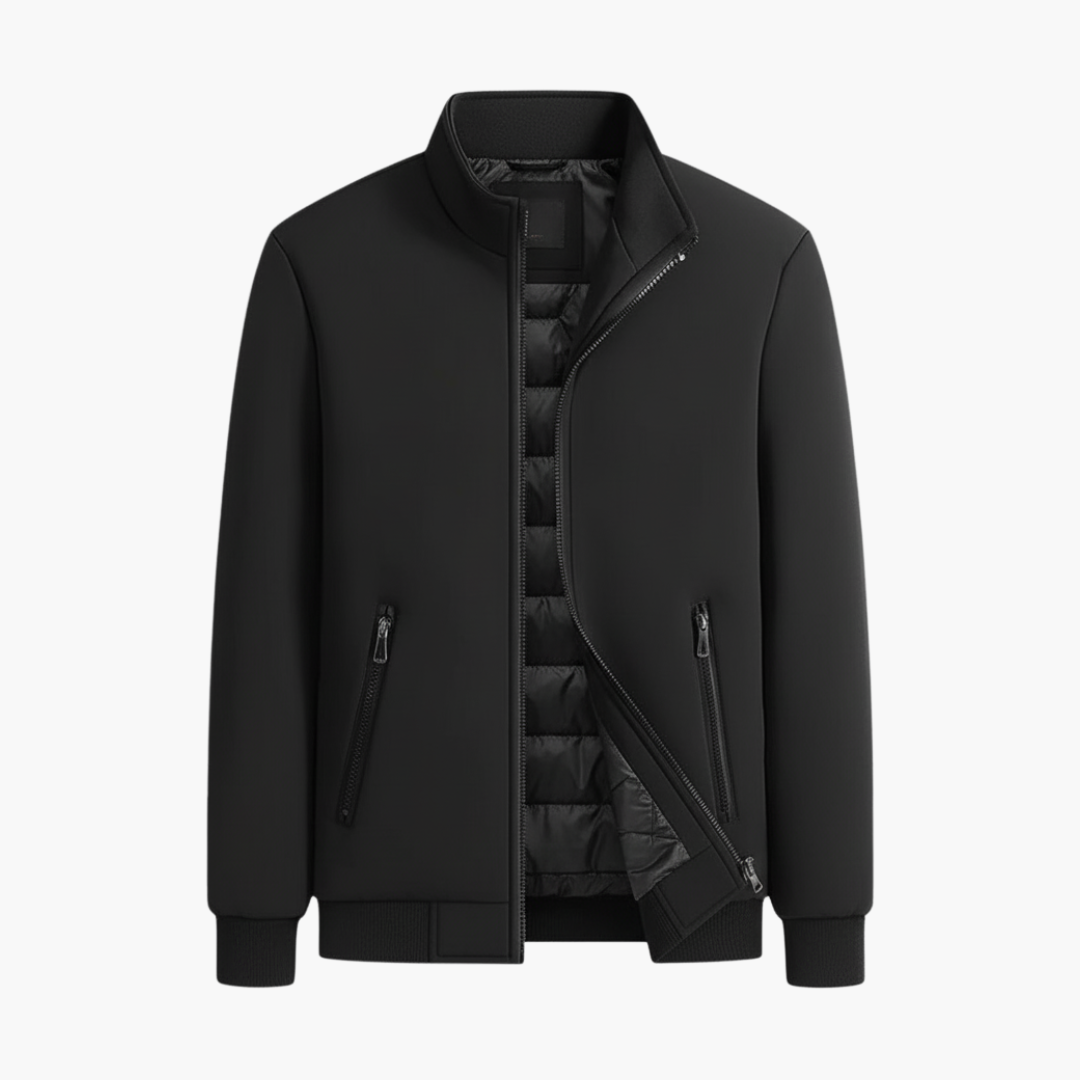 Warm Waterproof Men's Quilted Zip Jacket - Olytrend