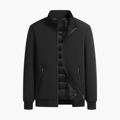 Warm Waterproof Men's Quilted Zip Jacket - Olytrend