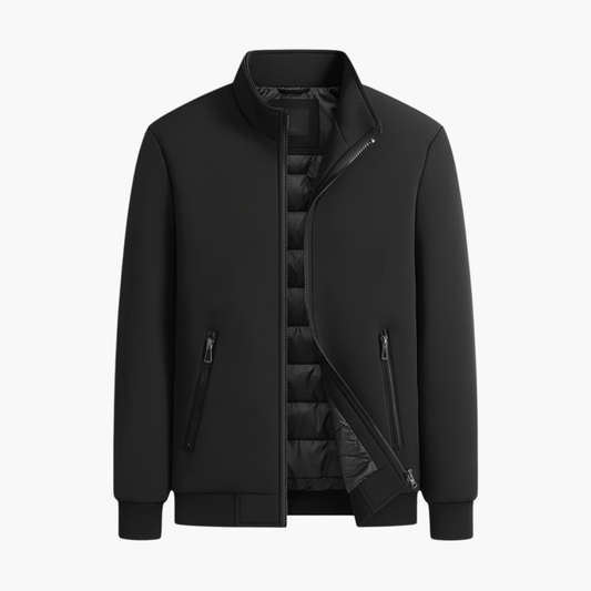 Warm Waterproof Men's Quilted Zip Jacket - Olytrend