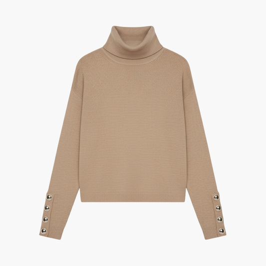Women's Classic Long Sleeve Cable Knit Sweater - Olytrend