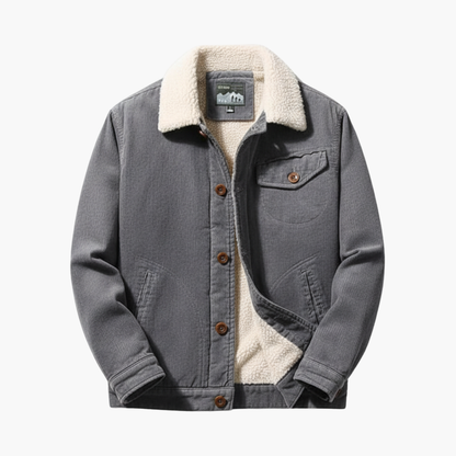 Warm Sherpa Lined Men's Button Jacket - Olytrend