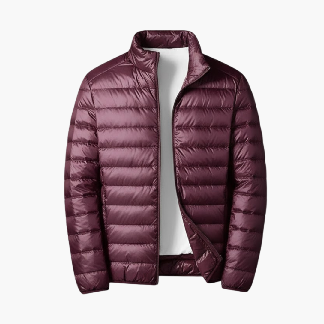 Waterproof Padded Jacket with High Collar - Olytrend