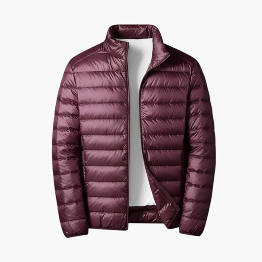 Waterproof Padded Jacket with High Collar - Olytrend