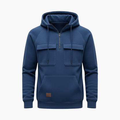 Casual Zip Up Hooded Sweatshirt with Pockets - Olytrend