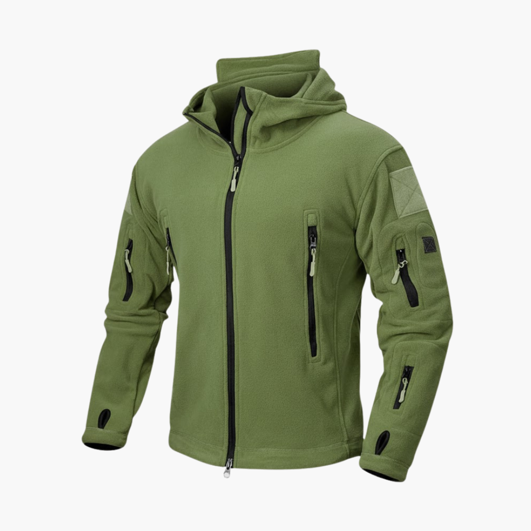 Waterproof Hooded Coat with Zip Pockets for Men - Olytrend