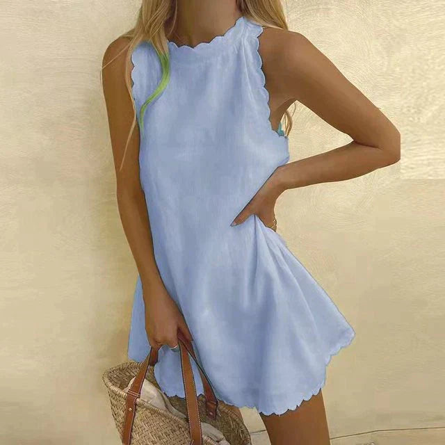 Beatrix | Festive Women's Dress Sleeveless with High Neck